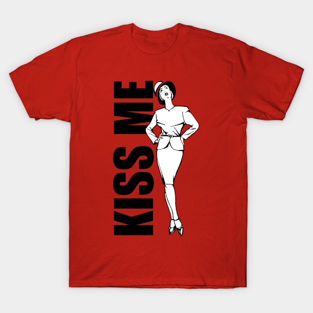 Kiss Me Sweet Popular Statement Design T-Shirt by ROSHARTWORK